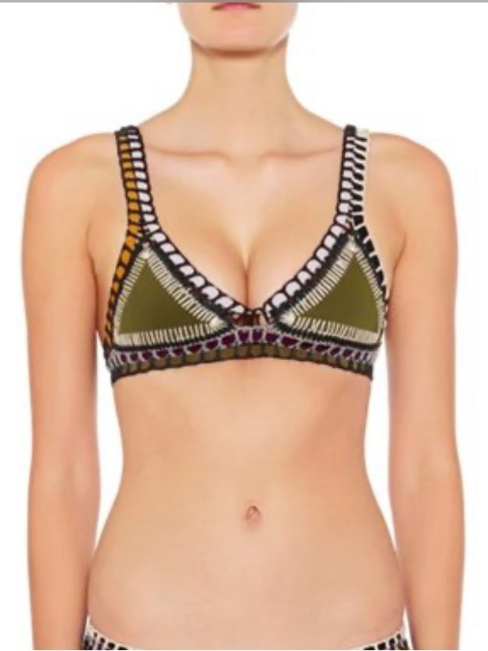 Kiini Wren Crochet-Trim Bikini Top